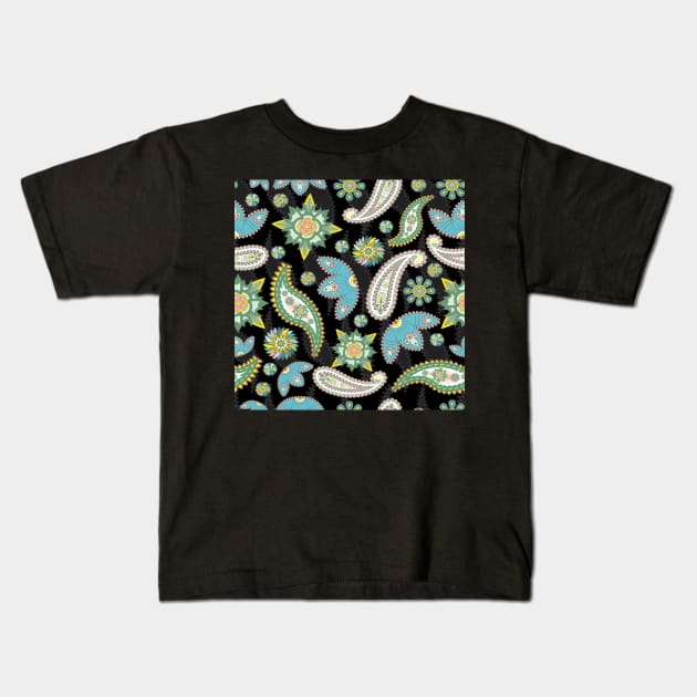 Colorful paisley Kids T-Shirt by ilhnklv